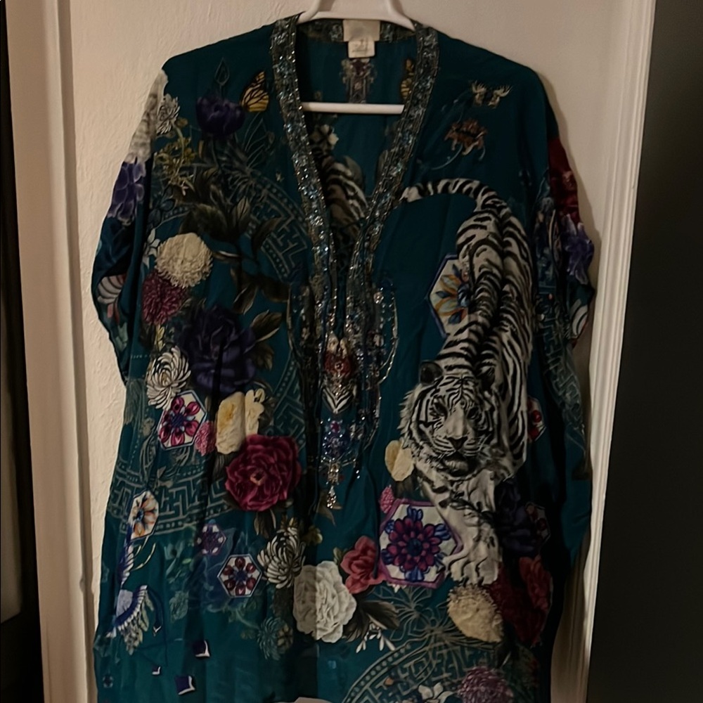 *****2*****Camilla %100 silk mini kaftans Authentic